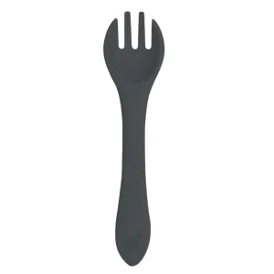 Tenedor de Silicón para Bebé - Gris Óscuro