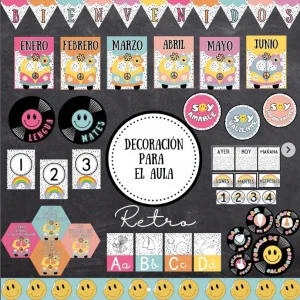 Decoración para el Aula Completa Retro | Ladycraft