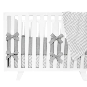 Juego para Cuna - 3 piezas - Chevron Gris