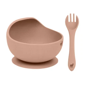 Set de Bowl Adherible + Tenedor de Silicon - Arena