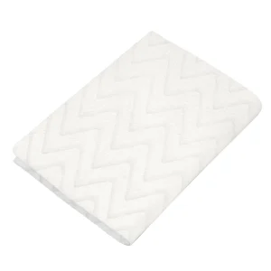Sábana de cajón para Colecho/Corral (74x110) Súper Suave - Zig Zag Blanco