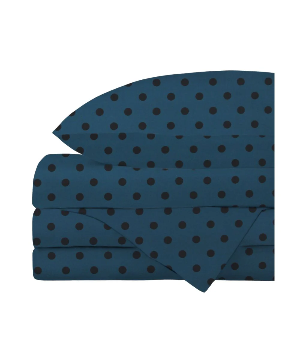 Juego de Sábanas de 3 Piezas para Cuna Dots / Azul - Imagen 4