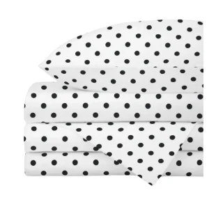 Juego de Sábanas de 3 Piezas para Cuna Dots Blanco