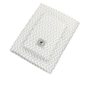 Juego de Sábanas de 3 Piezas para Cuna Chevron Gris