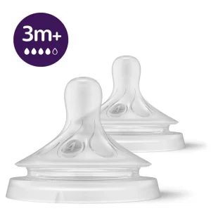 Tetina x2 Natural Reponse 3.0 flujo rápido 3m - Avent