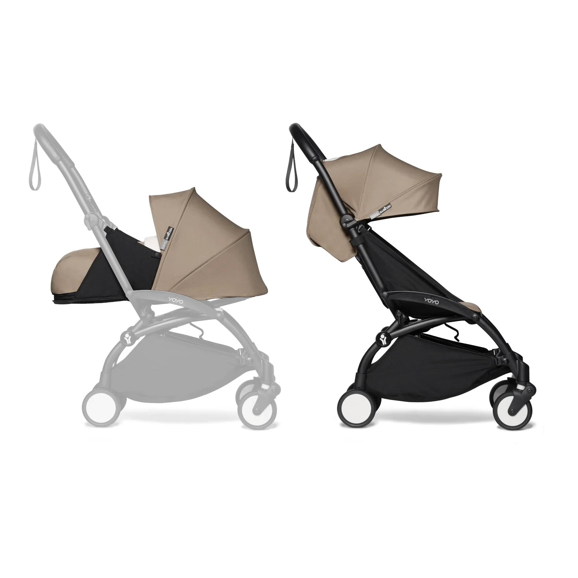 Coche YOYO 2 0+ y 6+ Taupe - Frame Negro - Imagen 2