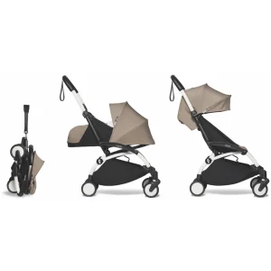 Coche YOYO 2 0+ y 6+ Taupe - Frame Blanco