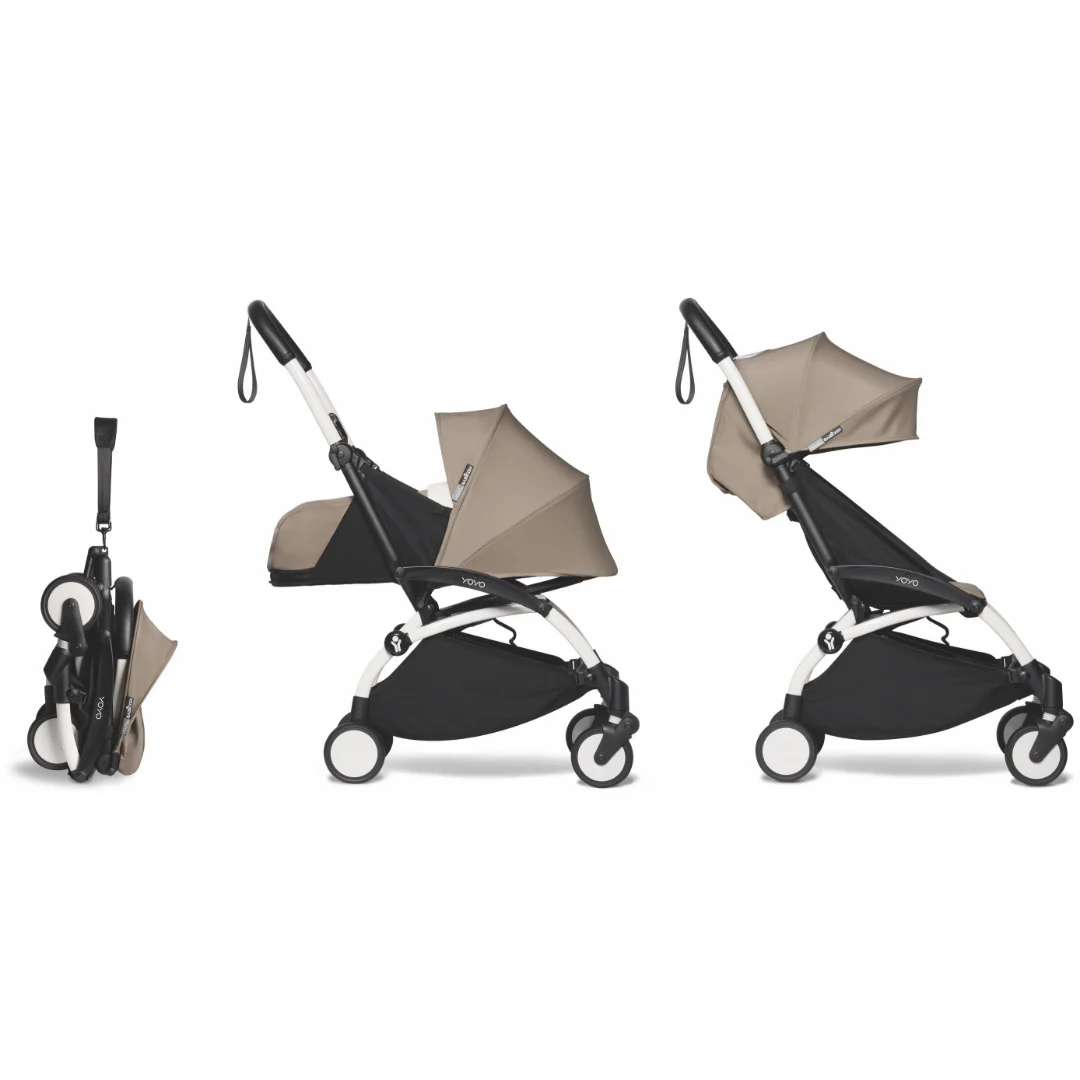Coche YOYO 2 0+ y 6+ Taupe - Frame Blanco