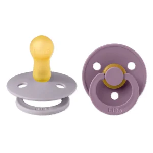 Chupete Redondo Colour x2 Talla 2 Fossil Grey Mauve -  Bibs
