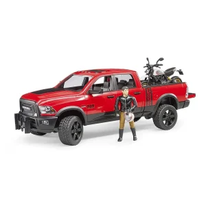 RAM 2500 Power Wagon con Scrambler Ducati y conductor 02502- Escala 1:16