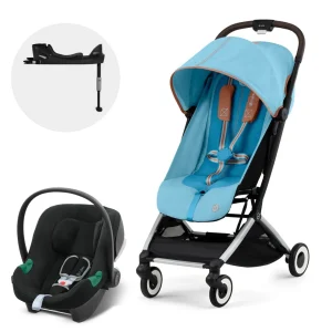 Travel System coche Orfeo SLV Beach Blue+ Aton B2 + Base