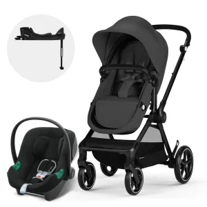 Travel System EOS Lux 2 en 1 Blk Moom Black + Aton B2 + Base