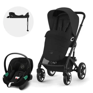 Travel system coche de paseo Talos S lux 2.0 BLK moon black + Aton S2 + Base