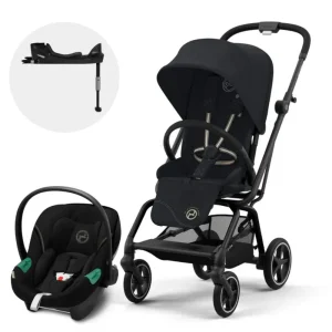 Travel System coche Eezy S Twist+ BLK Magic Black + Aton S2 + Base - Cybex
