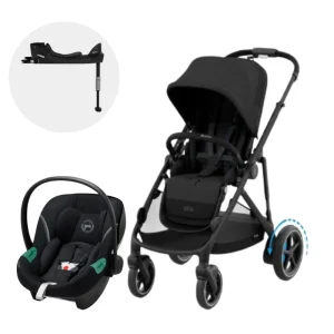 Travel System e-Gazelle S BLK Moon Black + Aton S2 + Base - Cybex