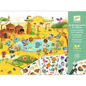 Set de calcomanías de transferencias Sabana, desierto y Polo Norte - Design By Djeco