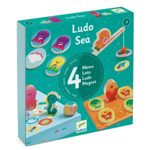 Set 4 juegos Ludo Sea - Djeco