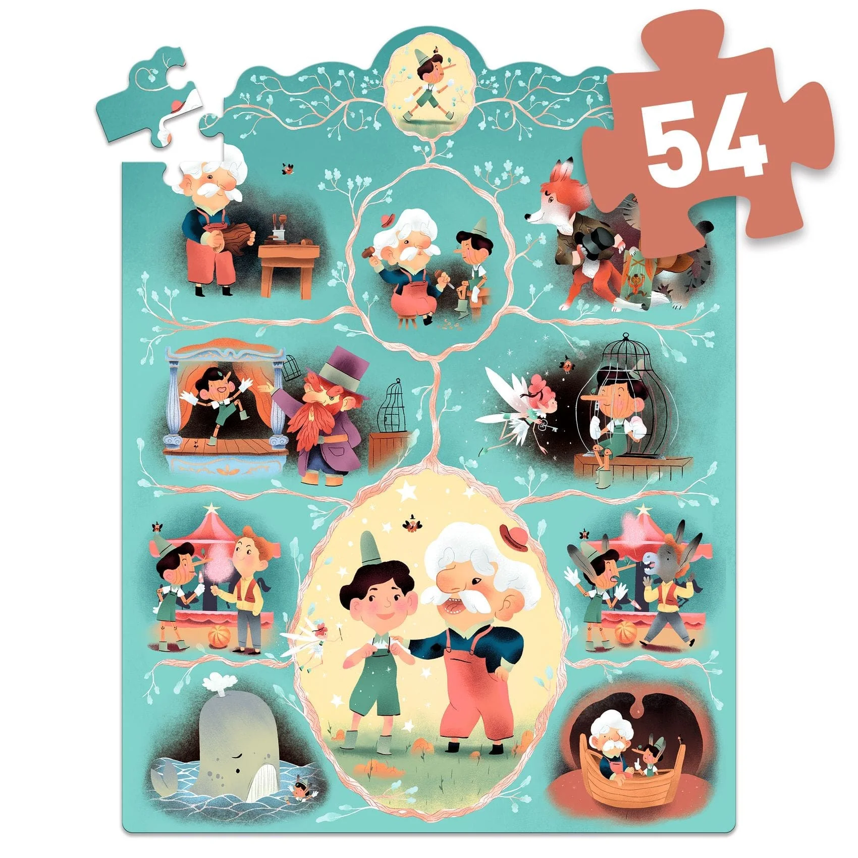 Puzzle de Historia Pinocho 54 piezas - Djeco - Imagen 3
