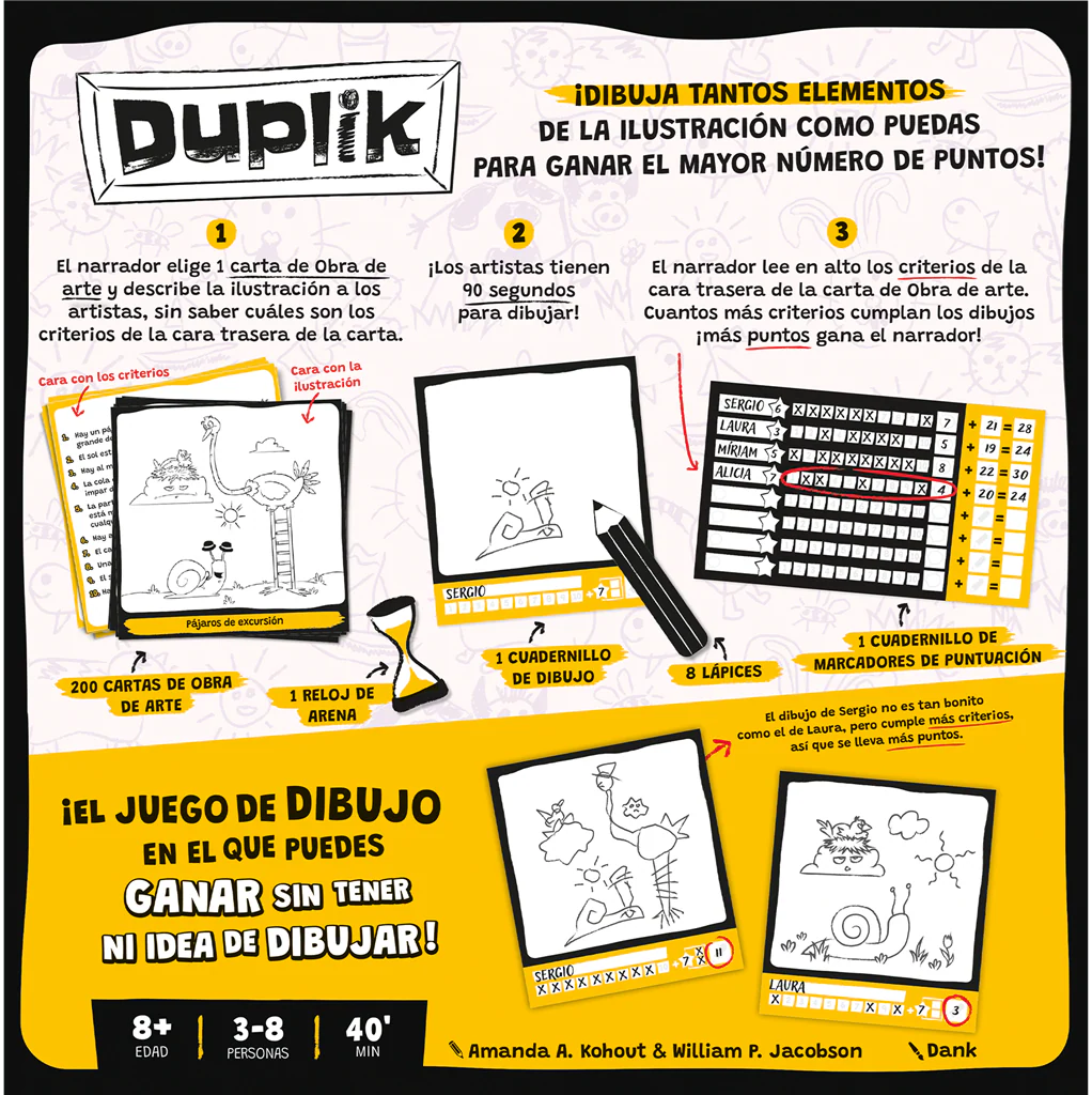 Duplik - Juego de mesa - Asmodee - Desde 8 años - 3 a 8 jugadores - Imagen 2