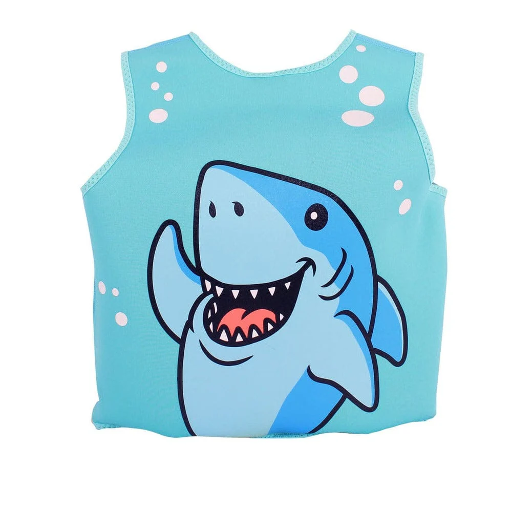 Chaleco Flotador Infantil Tiburón Celeste de 15 a 19 kilos - Green Dolphin - Imagen 2