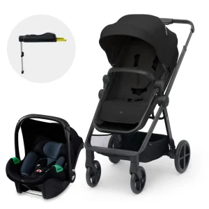Travel system coche de paseo newly moon black 3 en 1 + silla de auto mink FX + base