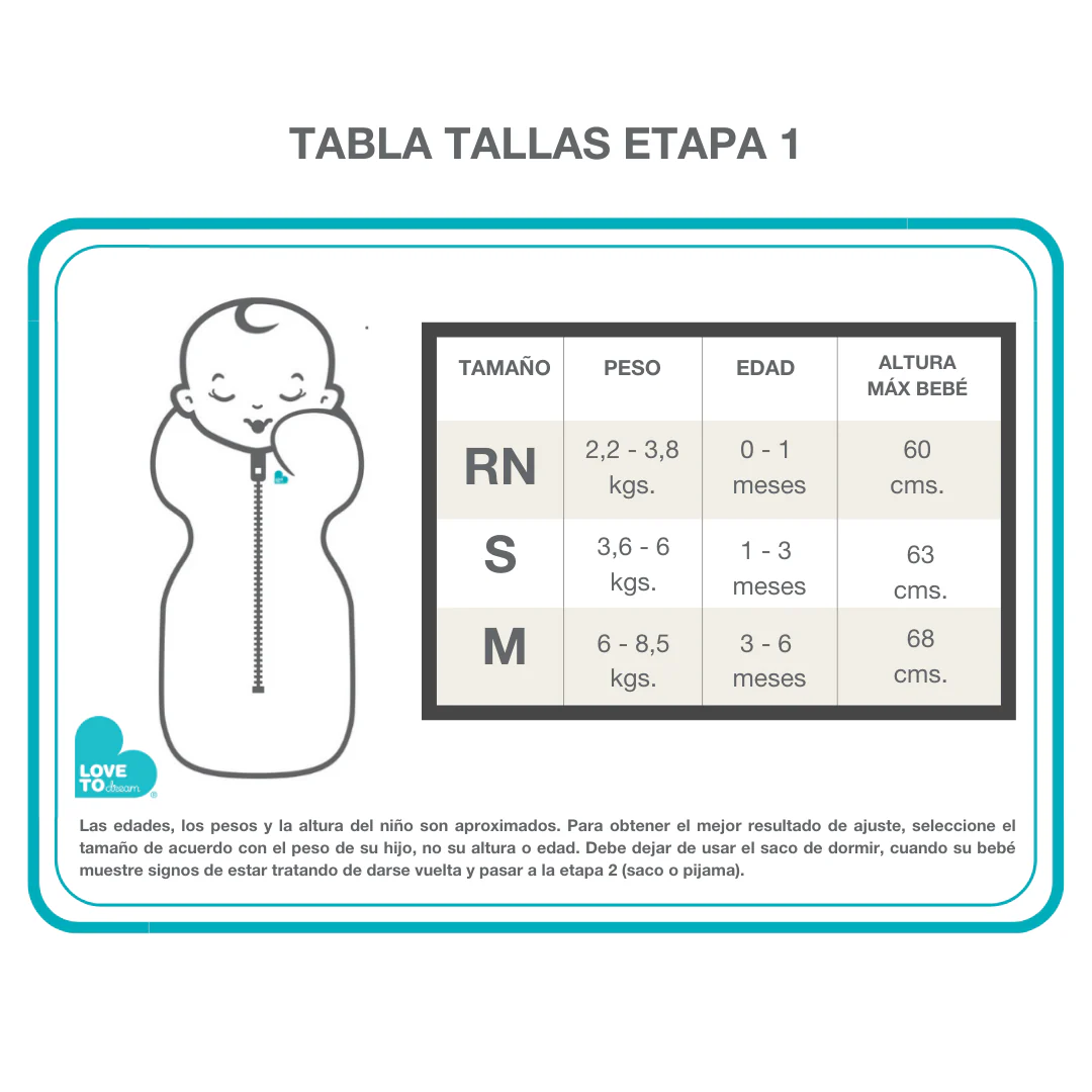 Swaddle UP™ Etapa 1 - TOG 1.0 color Gris Talla M - Imagen 4