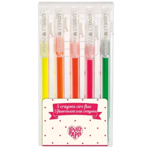 5 Crayones Fluorescentes