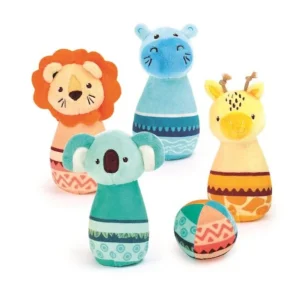 Juego de bowling animales de tela