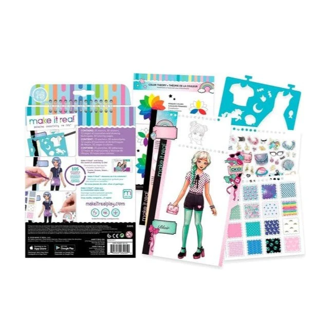 Cuaderno de Bocetos Diseño de Moda Pastel Pop - Imagen 3