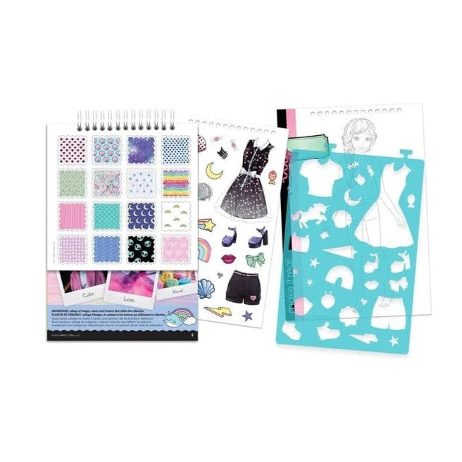 Cuaderno de Bocetos Diseño de Moda Pastel Pop - Imagen 4