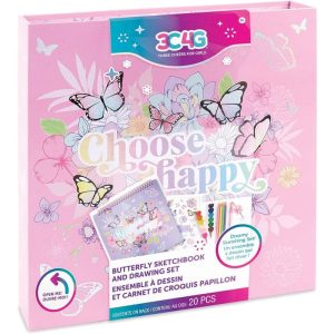 Set de dibujo y cuaderno mariposa