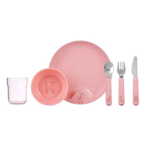 Set de vajilla infantil rosa intenso