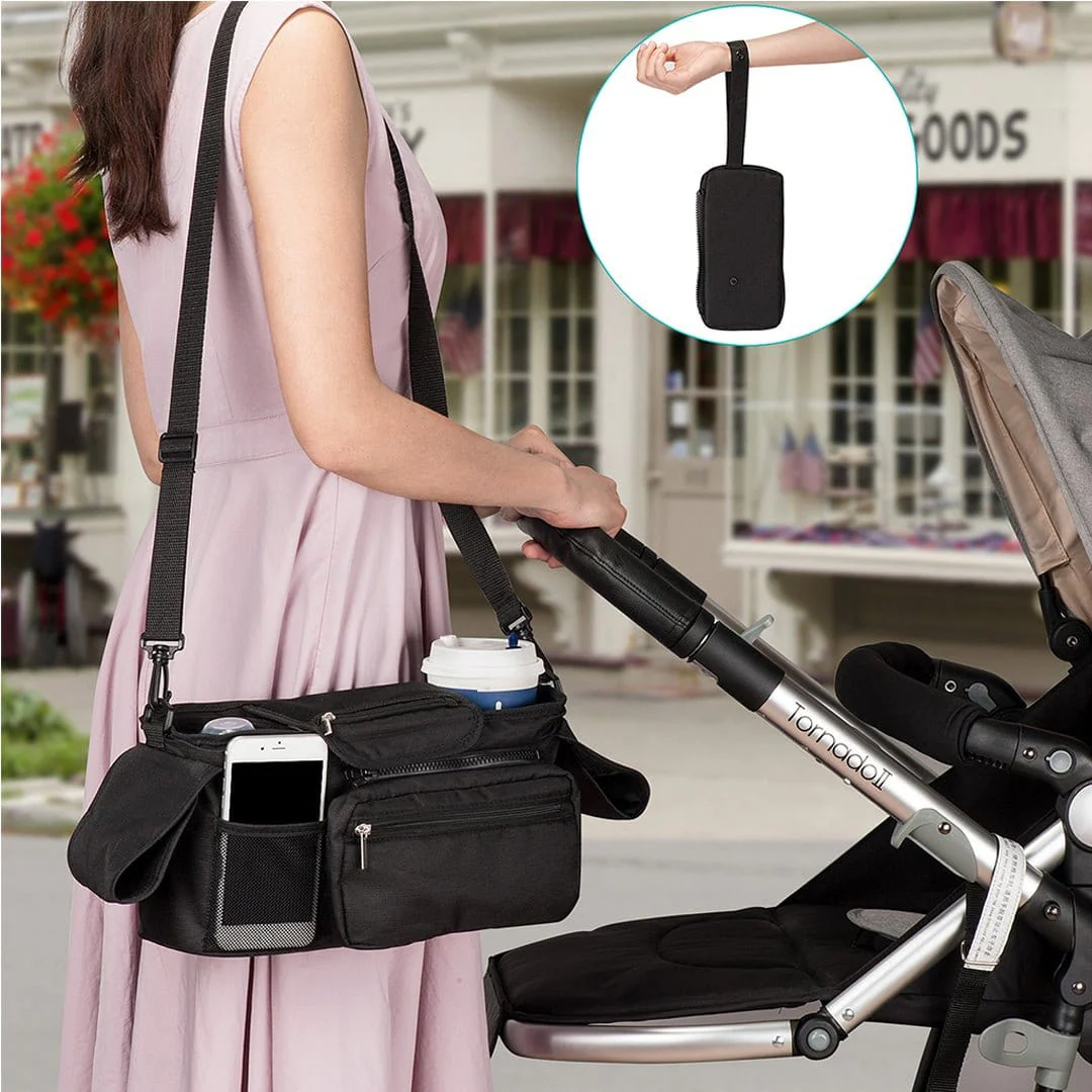 Organizador para coche de paseo con portavasos - Momcozy - Imagen 3