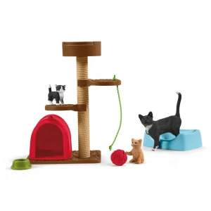 Set de juego para lindos gatos coleccionables - Schleich