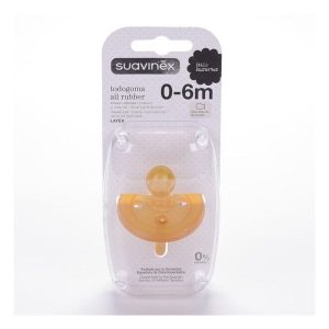 Chupete Todo Goma con Tetina Redonda de Látex 0 a 6 meses - Suavinex