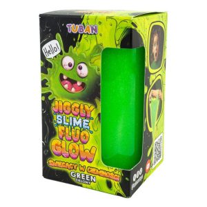 Jiggly Slime Fluo Glow Verde 430 gr - Tuban